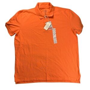 St. John’s Bay Legacy Pique Polo Shirt Short Sleeve Orange Men's Size XL NEW